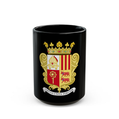 Historical Coat of Arms of French Prince of Andorra - Black Coffee Mug-15oz-The Sticker Space