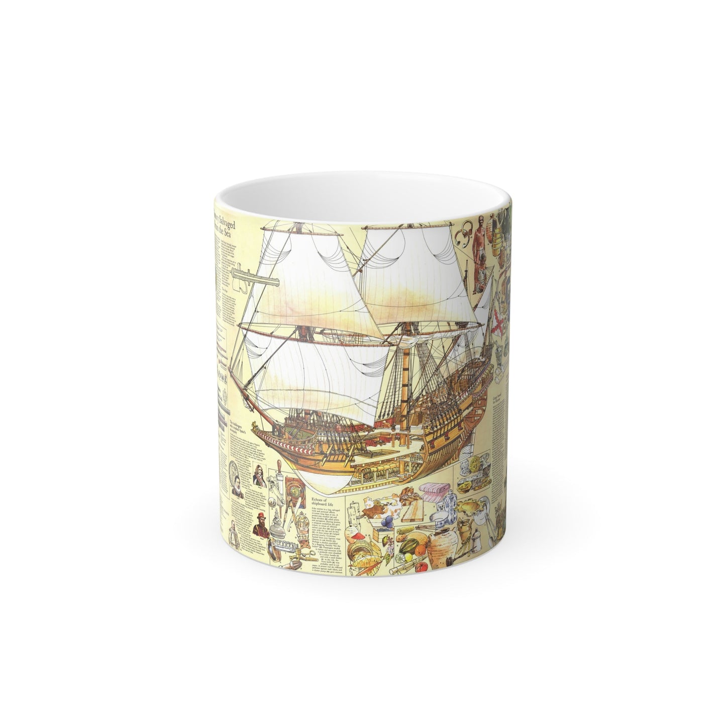 History Salvaged from the Sea (1977) (Map) Color Changing Mug 11oz-11oz-The Sticker Space