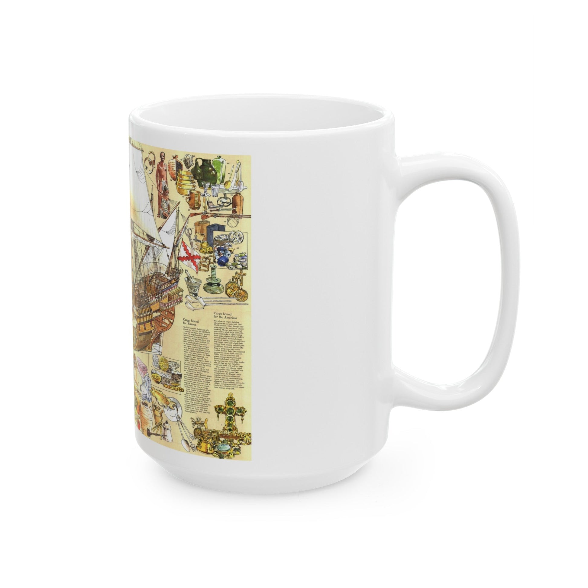 History Salvaged from the Sea (1977) (Map) White Coffee Mug-The Sticker Space