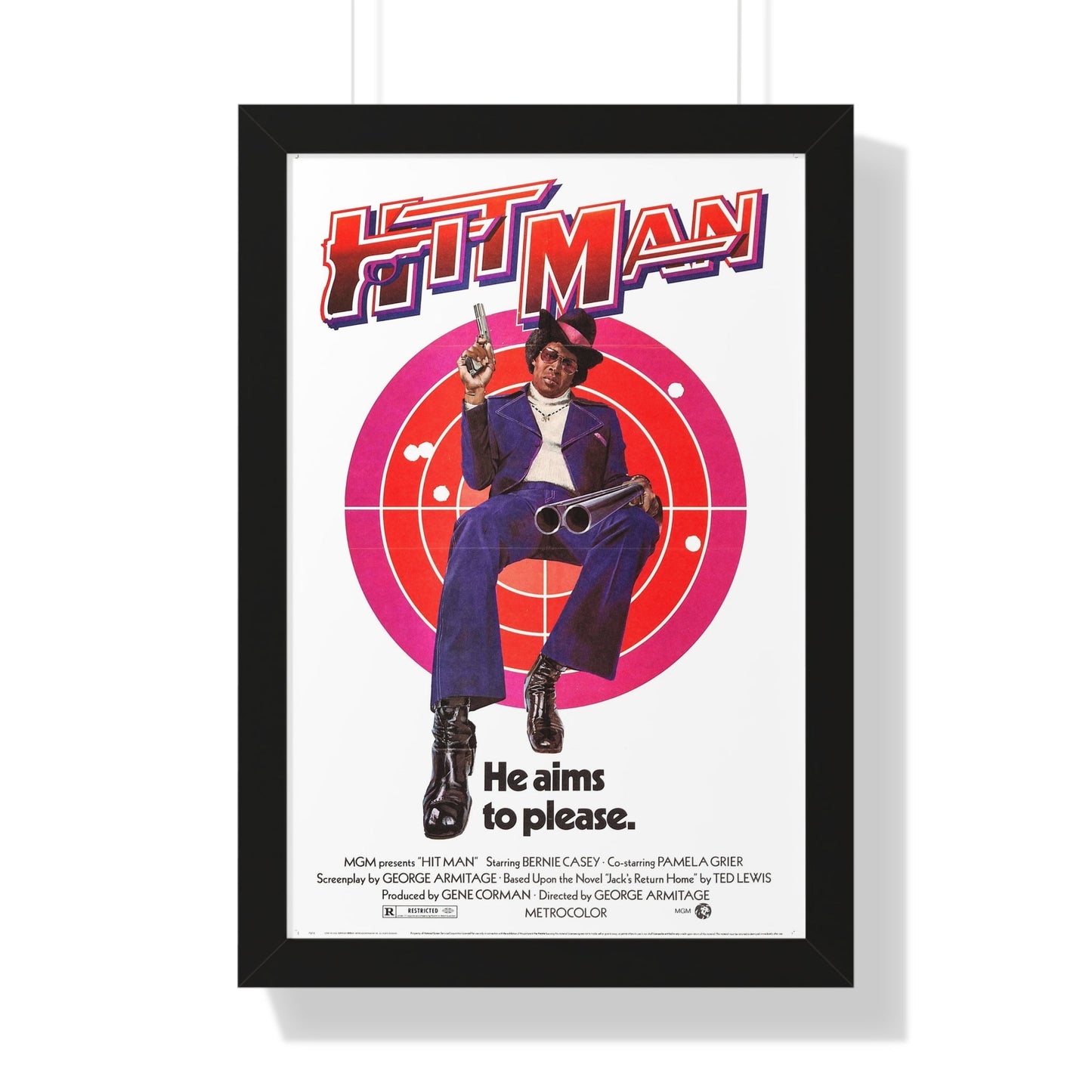 HIT MAN 1972 - Framed Movie Poster-16″ x 24″-The Sticker Space