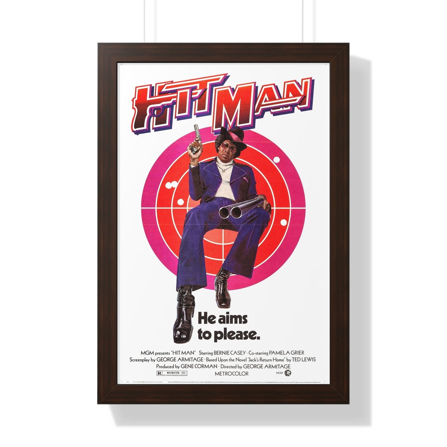 HIT MAN 1972 - Framed Movie Poster-16″ x 24″-The Sticker Space