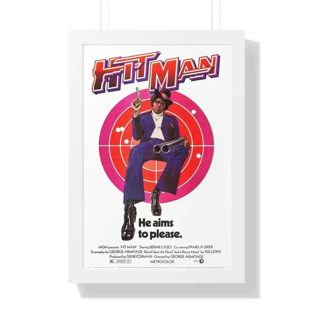 HIT MAN 1972 - Framed Movie Poster - The Sticker Space
