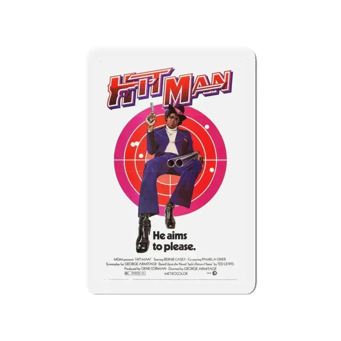 HIT MAN 1972 Movie Poster - Refrigerator Magnet - The Sticker Space