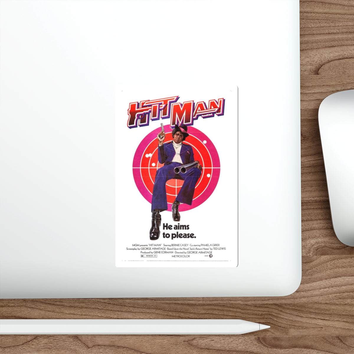 HIT MAN 1972 Movie Poster STICKER Vinyl Die-Cut Decal-The Sticker Space