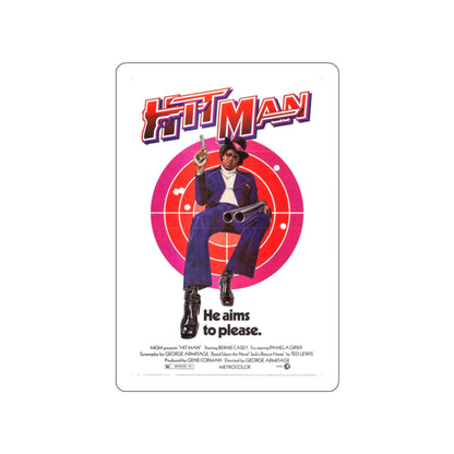 HIT MAN 1972 Movie Poster STICKER Vinyl Die-Cut Decal-2 Inch-The Sticker Space