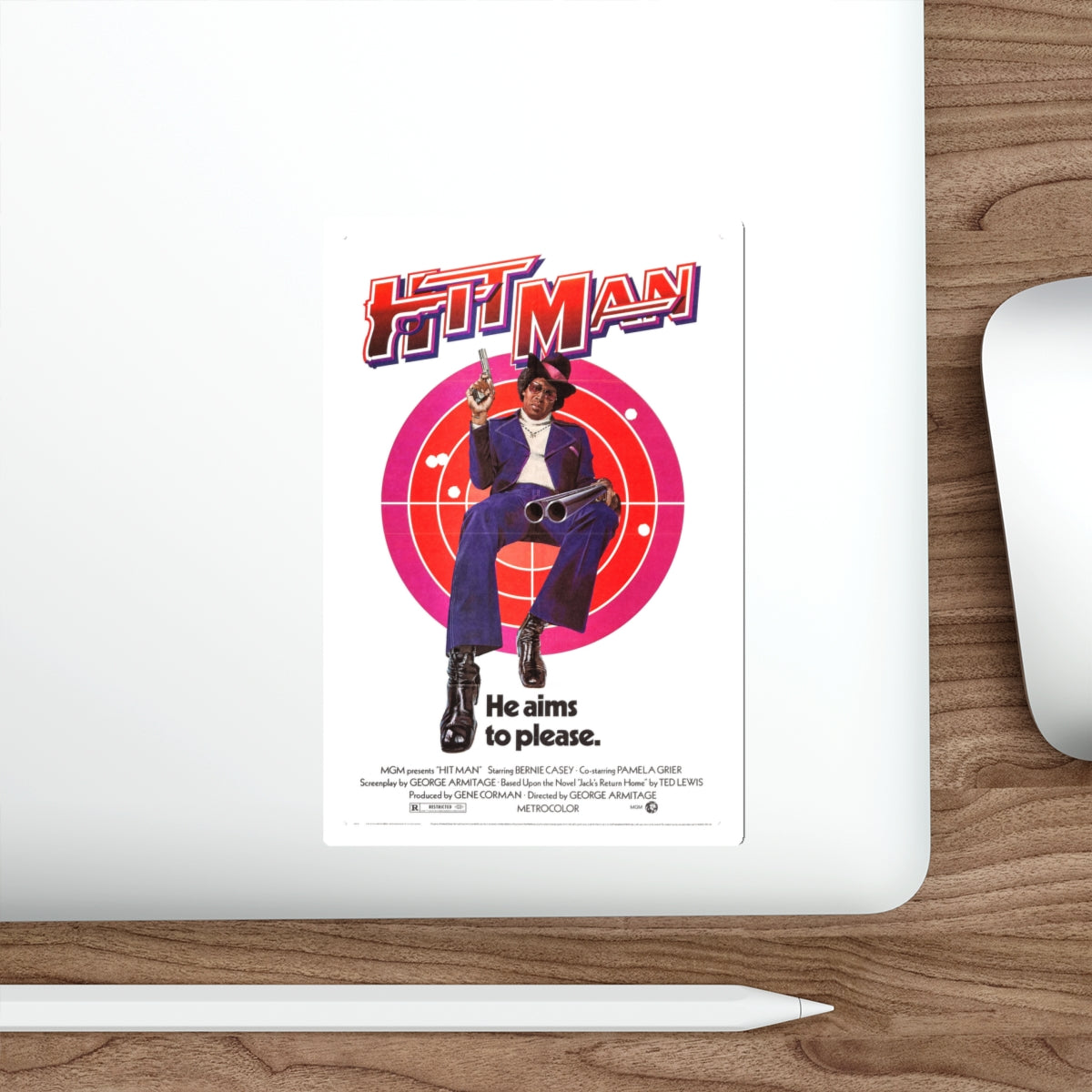 HIT MAN 1972 Movie Poster STICKER Vinyl Die-Cut Decal-The Sticker Space