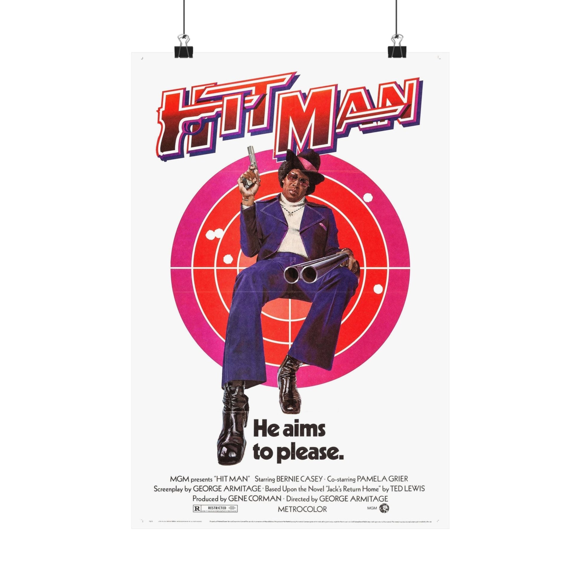 HIT MAN 1972 - Paper Movie Poster-12″ x 18″-The Sticker Space