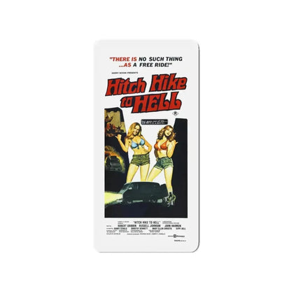 HITCH HIKE TO HELL 1977 Movie Poster - Refrigerator Magnet 3 Inch - The Sticker Space
