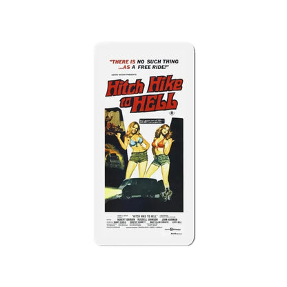 HITCH HIKE TO HELL 1977 Movie Poster - Refrigerator Magnet 5 Inch - The Sticker Space