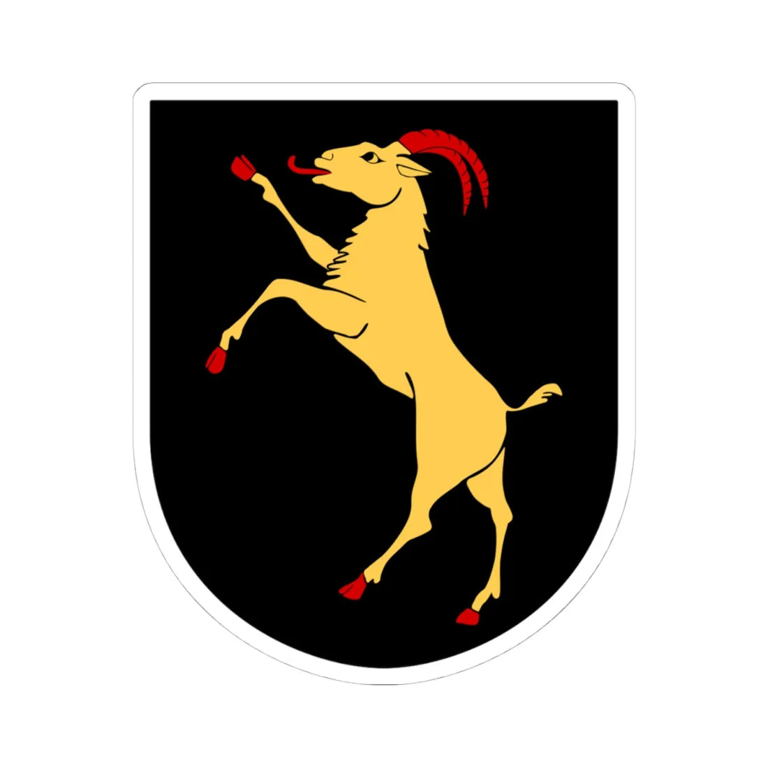 Hälsingland vapen (Sweden) (Coat of Arms) STICKER Vinyl Kiss-Cut Decal 4 Inch White - The Sticker Space