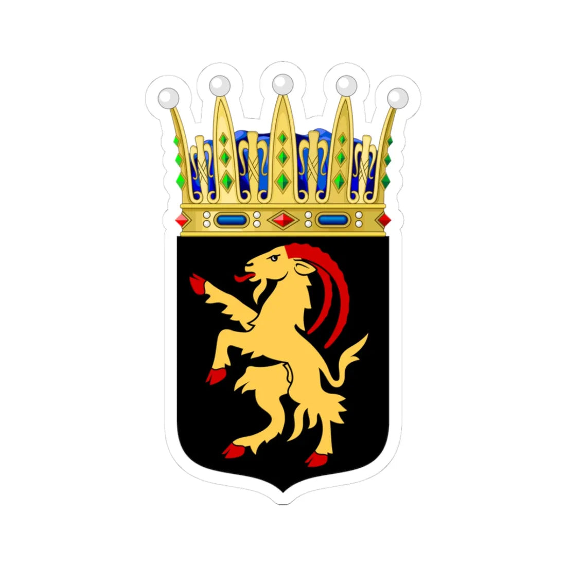 Hälsinglands vapen  (Sweden) (Coat of Arms) STICKER Vinyl Kiss-Cut Decal 3 Inch White - The Sticker Space