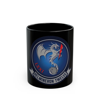 HM 12 Helicopter Mine Countermeasures Squadron 12 (U.S. Navy) Black Coffee Mug-11oz-The Sticker Space