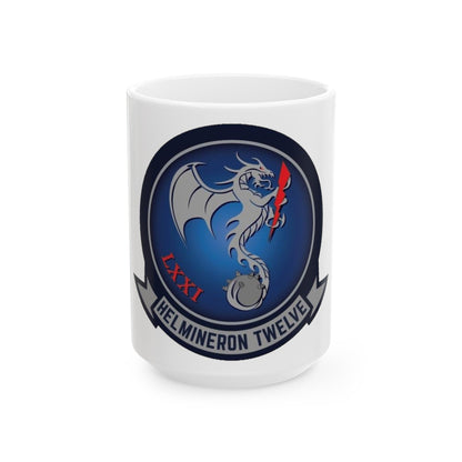 HM 12 Helicopter Mine Countermeasures Squadron 12 (U.S. Navy) White Coffee Mug-15oz-The Sticker Space