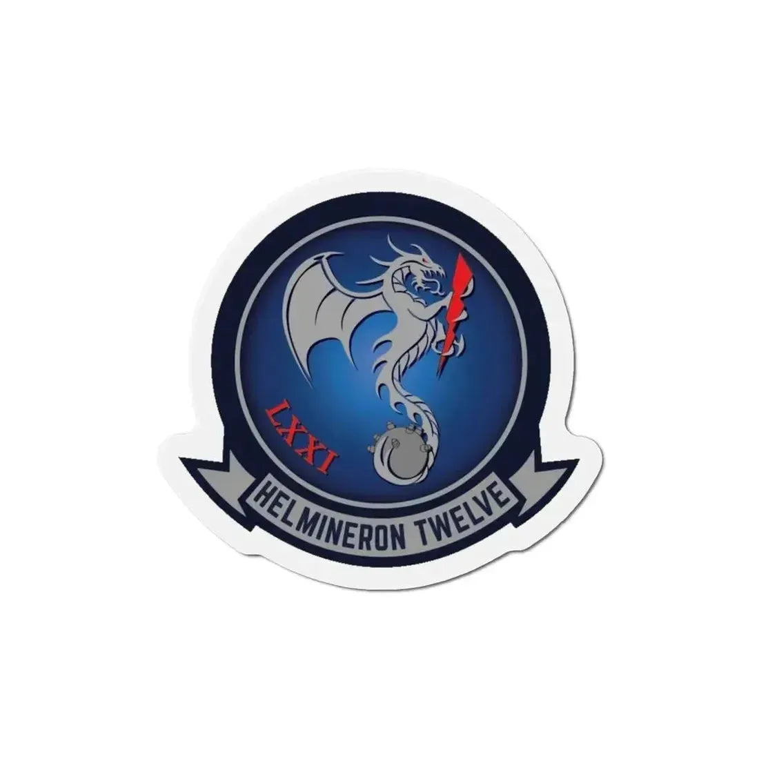 HM 12 Helicopter Mine Countermeasures Squadron 12 (U.S. Navy) Refrigerator Magnet 5 Inch - The Sticker Space