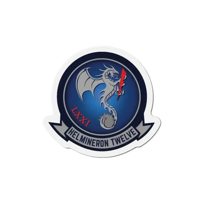 HM 12 Helicopter Mine Countermeasures Squadron 12 (U.S. Navy) Refrigerator Magnet 6 Inch - The Sticker Space