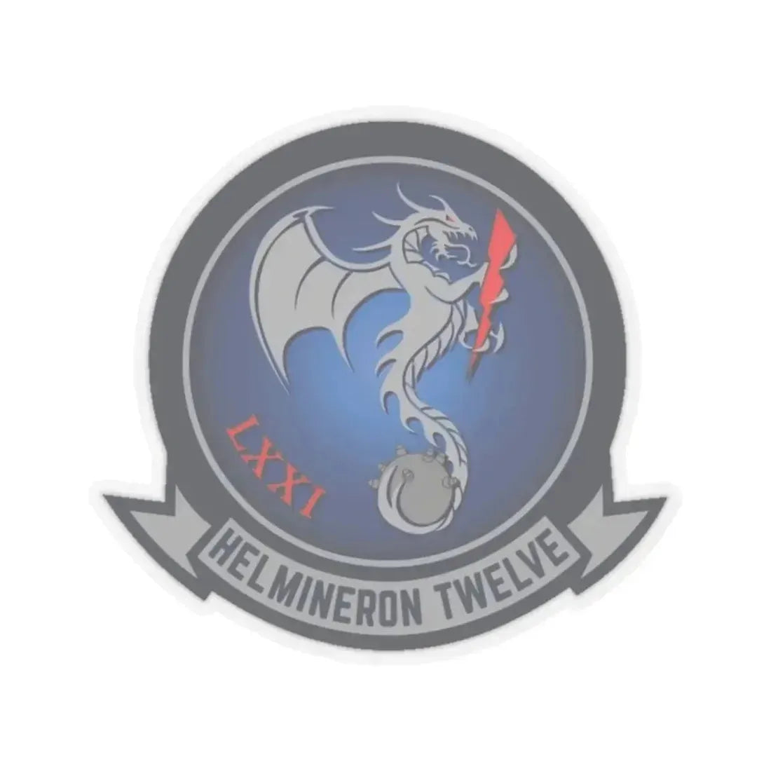 HM 12 Helicopter Mine Countermeasures Squadron 12 (U.S. Navy) STICKER Vinyl Kiss-Cut Decal 2 Inch Transparent - The Sticker Space