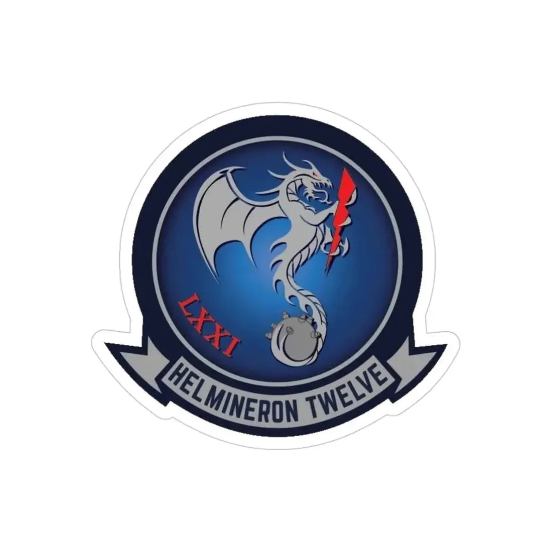 HM 12 Helicopter Mine Countermeasures Squadron 12 (U.S. Navy) Transparent STICKER Die-Cut Vinyl Decal - The Sticker Space