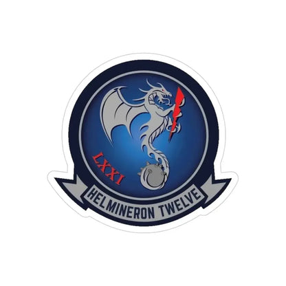 HM 12 Helicopter Mine Countermeasures Squadron 12 (U.S. Navy) Transparent STICKER Die-Cut Vinyl Decal - The Sticker Space