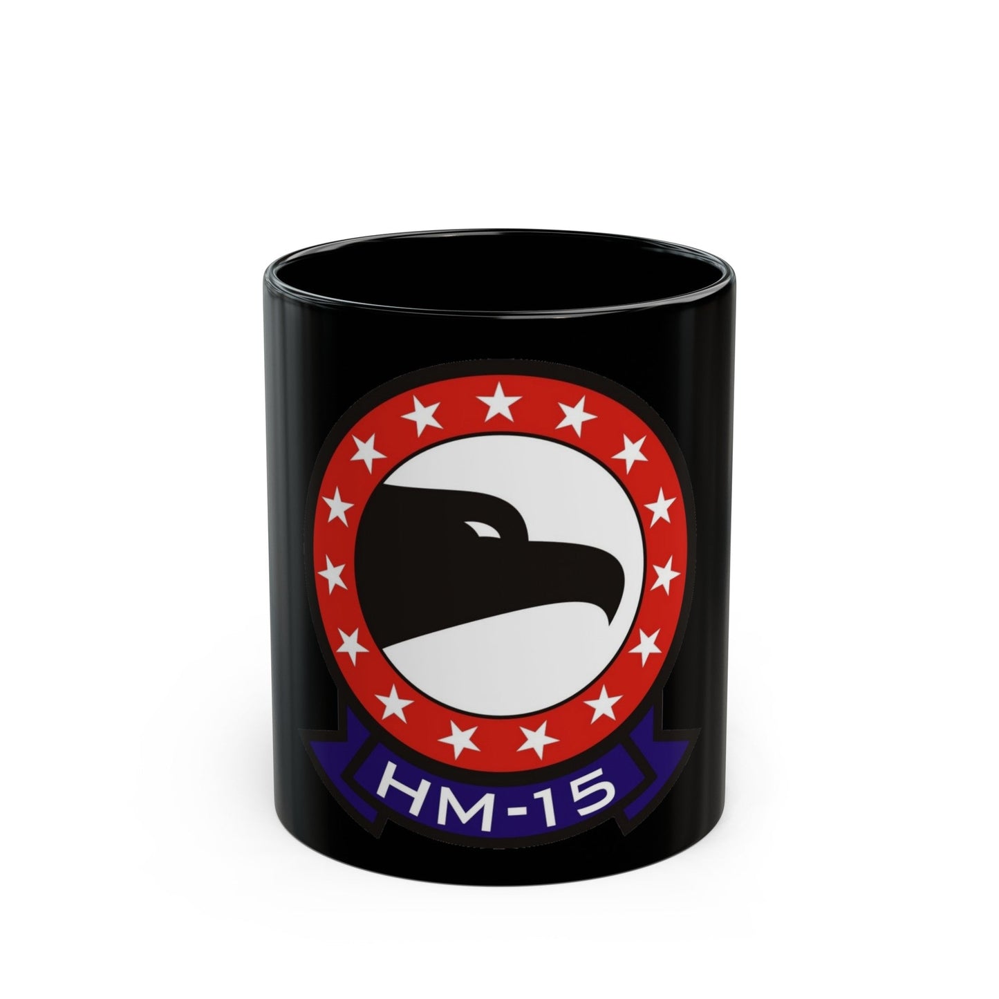 HM 15 Helicopter Mine Countermeasures Squadron 15 (U.S. Navy) Black Coffee Mug-11oz-The Sticker Space