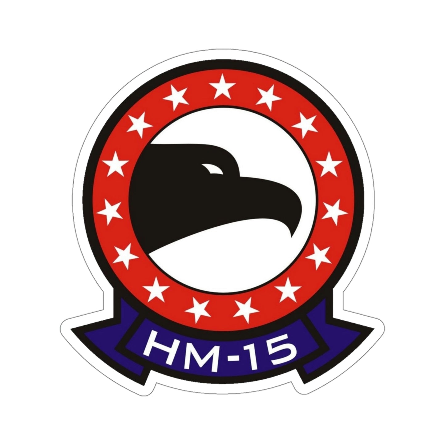 HM 15 Helicopter Mine Countermeasures Squadron 15 (U.S. Navy) STICKER Vinyl Die-Cut Decal-4 Inch-The Sticker Space