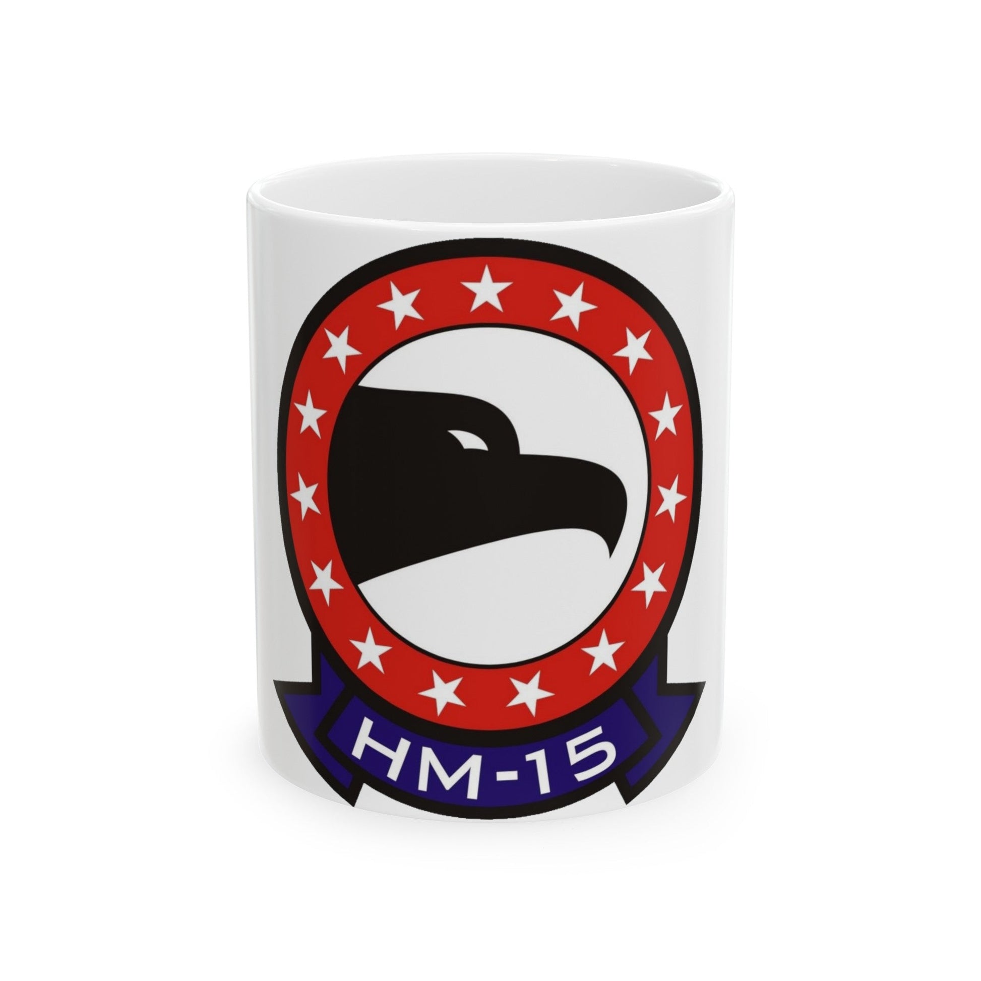 HM 15 Helicopter Mine Countermeasures Squadron 15 (U.S. Navy) White Coffee Mug-11oz-The Sticker Space