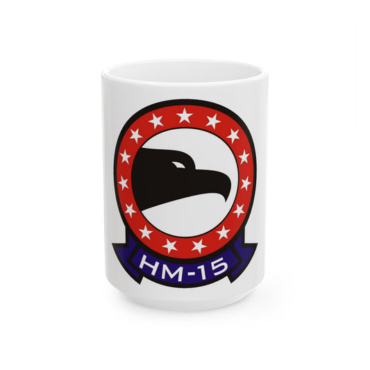 HM 15 Helicopter Mine Countermeasures Squadron 15 (U.S. Navy) White Coffee Mug-15oz-The Sticker Space