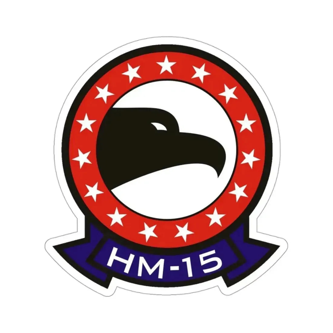HM 15 Helicopter Mine Countermeasures Squadron 15 (U.S. Navy) STICKER Vinyl Die-Cut Decal 3 Inch - The Sticker Space