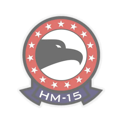 HM 15 Helicopter Mine Countermeasures Squadron 15 (U.S. Navy) STICKER Vinyl Kiss-Cut Decal 2 Inch Transparent - The Sticker Space