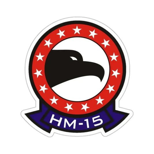 HM 15 Helicopter Mine Countermeasures Squadron 15 (U.S. Navy) STICKER Vinyl Kiss-Cut Decal 2 Inch White - The Sticker Space