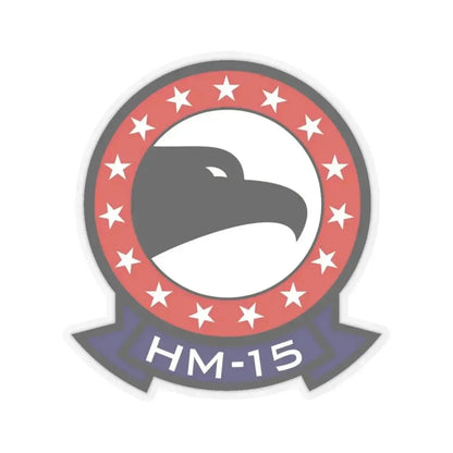 HM 15 Helicopter Mine Countermeasures Squadron 15 (U.S. Navy) STICKER Vinyl Kiss-Cut Decal 4 Inch Transparent - The Sticker Space