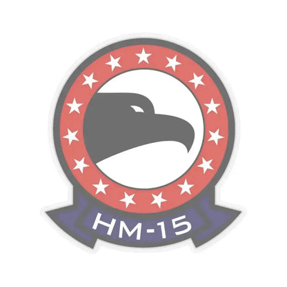 HM 15 Helicopter Mine Countermeasures Squadron 15 (U.S. Navy) STICKER Vinyl Kiss-Cut Decal 6 Inch Transparent - The Sticker Space
