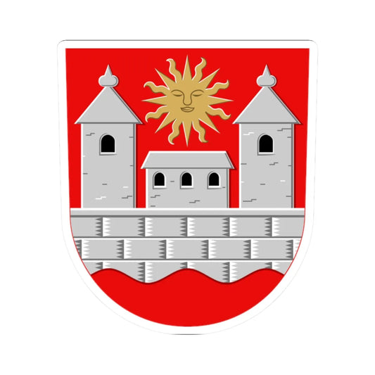 Hämeenlinna.vaakuna (Finland) (Coat of Arms) STICKER Vinyl Kiss-Cut Decal 2 Inch White - The Sticker Space