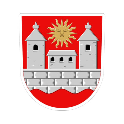 Hämeenlinna.vaakuna (Finland) (Coat of Arms) STICKER Vinyl Kiss-Cut Decal 4 Inch White - The Sticker Space