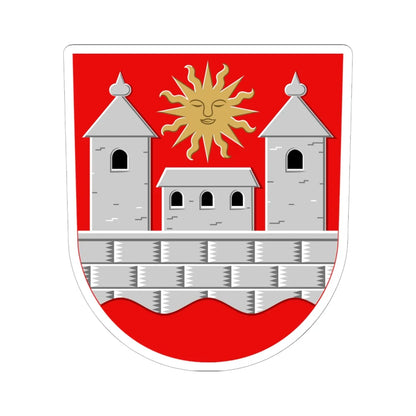 Hämeenlinna.vaakuna (Finland) (Coat of Arms) STICKER Vinyl Kiss-Cut Decal 6 Inch White - The Sticker Space