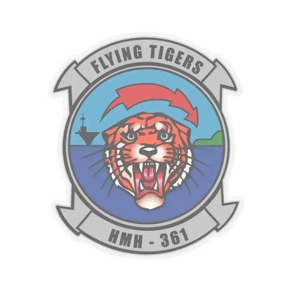 HMH 361 (USMC) STICKER Vinyl Kiss-Cut Decal 4 Inch Transparent - The Sticker Space