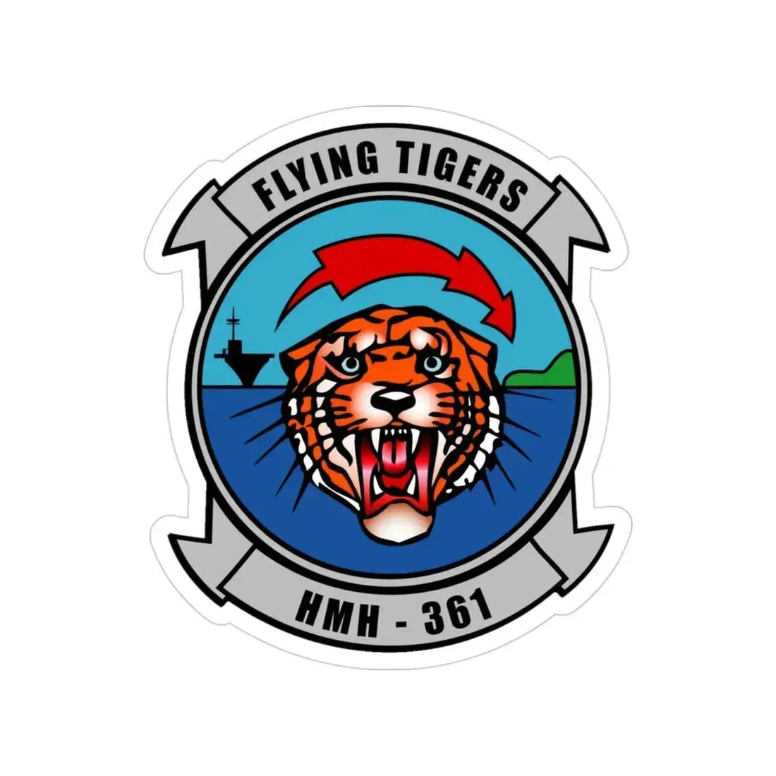 HMH 361 (USMC) Transparent STICKER Die-Cut Vinyl Decal 3 Inch - The Sticker Space