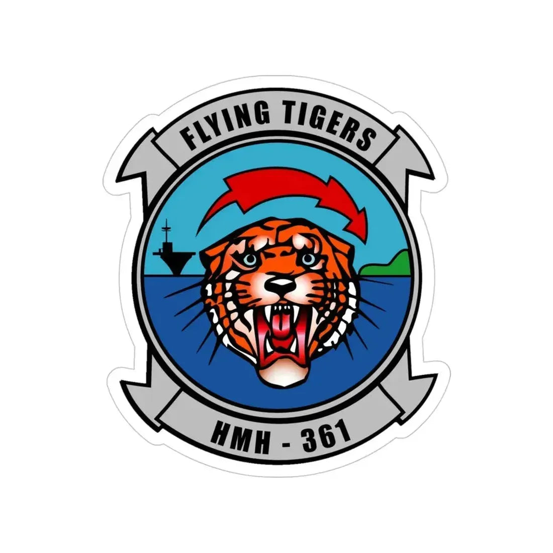 HMH 361 (USMC) Transparent STICKER Die-Cut Vinyl Decal 4 Inch - The Sticker Space