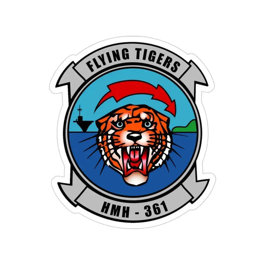 HMH 361 (USMC) Transparent STICKER Die-Cut Vinyl Decal 6 Inch - The Sticker Space