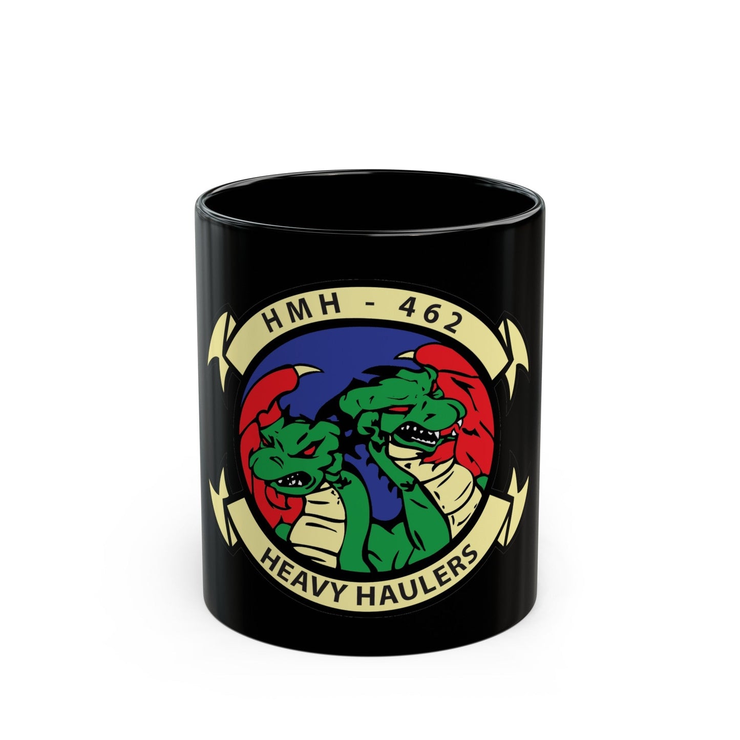 HMH 462 Heavy Haulers (USMC) Black Coffee Mug-11oz-The Sticker Space