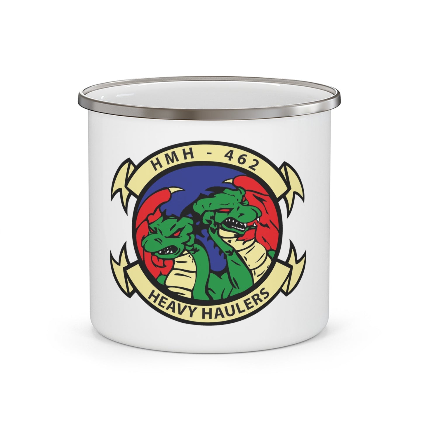 HMH 462 Heavy Haulers (USMC) Enamel Mug-12oz-The Sticker Space