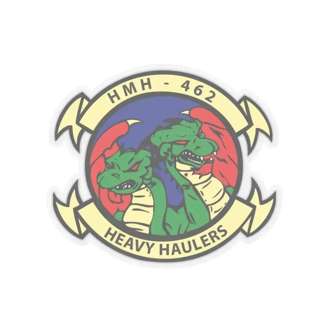 HMH 462 Heavy Haulers (USMC) STICKER Vinyl Kiss-Cut Decal 4 Inch Transparent - The Sticker Space