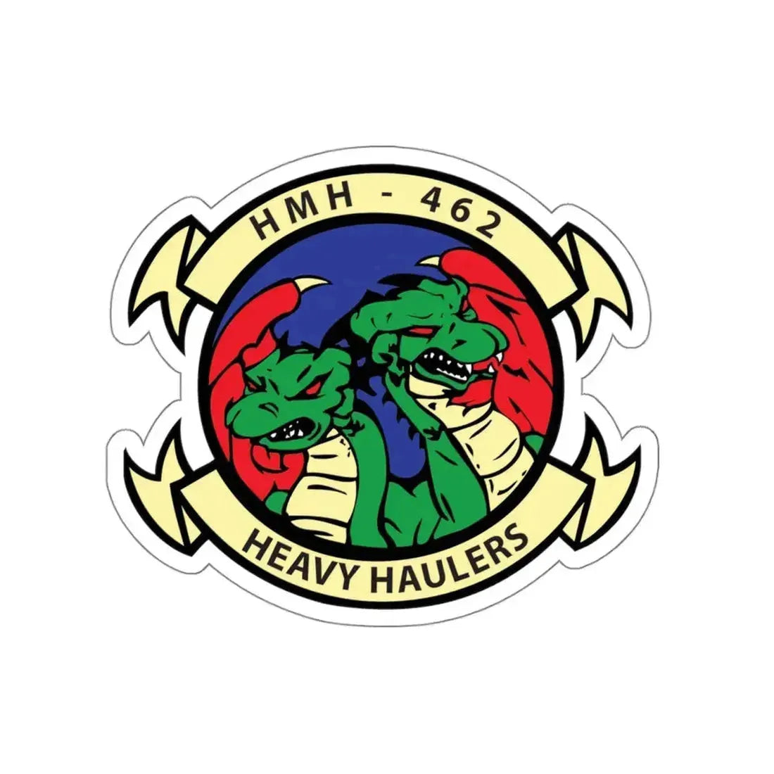 HMH 462 Heavy Haulers (USMC) STICKER Vinyl Kiss-Cut Decal 4 Inch White - The Sticker Space