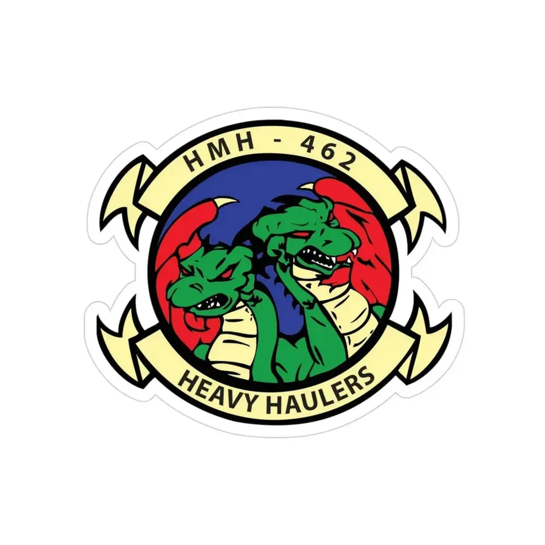 HMH 462 Heavy Haulers (USMC) Transparent STICKER Die-Cut Vinyl Decal 3 Inch - The Sticker Space