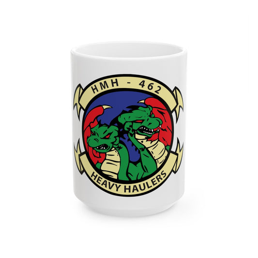 HMH 462 Heavy Haulers (USMC) White Coffee Mug-15oz-The Sticker Space