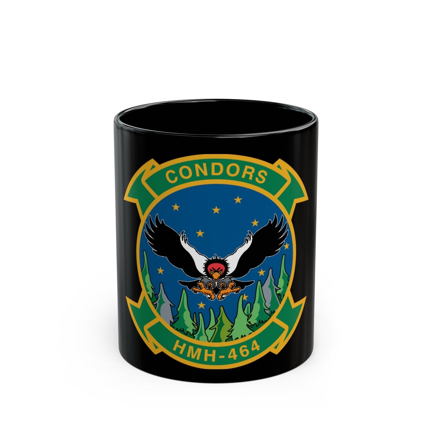 HMH 464 Condors (USMC) Black Coffee Mug-11oz-The Sticker Space