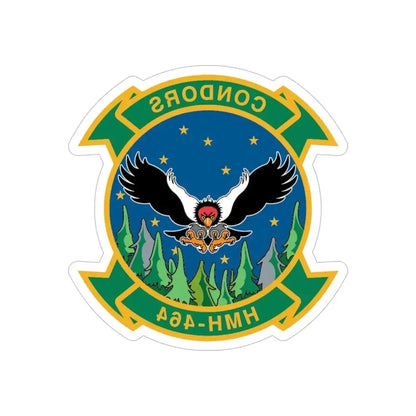HMH 464 Condors (USMC) REVERSE PRINT Transparent Die-Cut STICKER - The Sticker Space