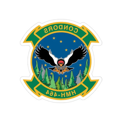 HMH 464 Condors (USMC) REVERSE PRINT Transparent Die-Cut STICKER - The Sticker Space