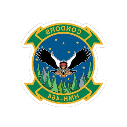 HMH 464 Condors (USMC) REVERSE PRINT Transparent Die-Cut STICKER - The Sticker Space