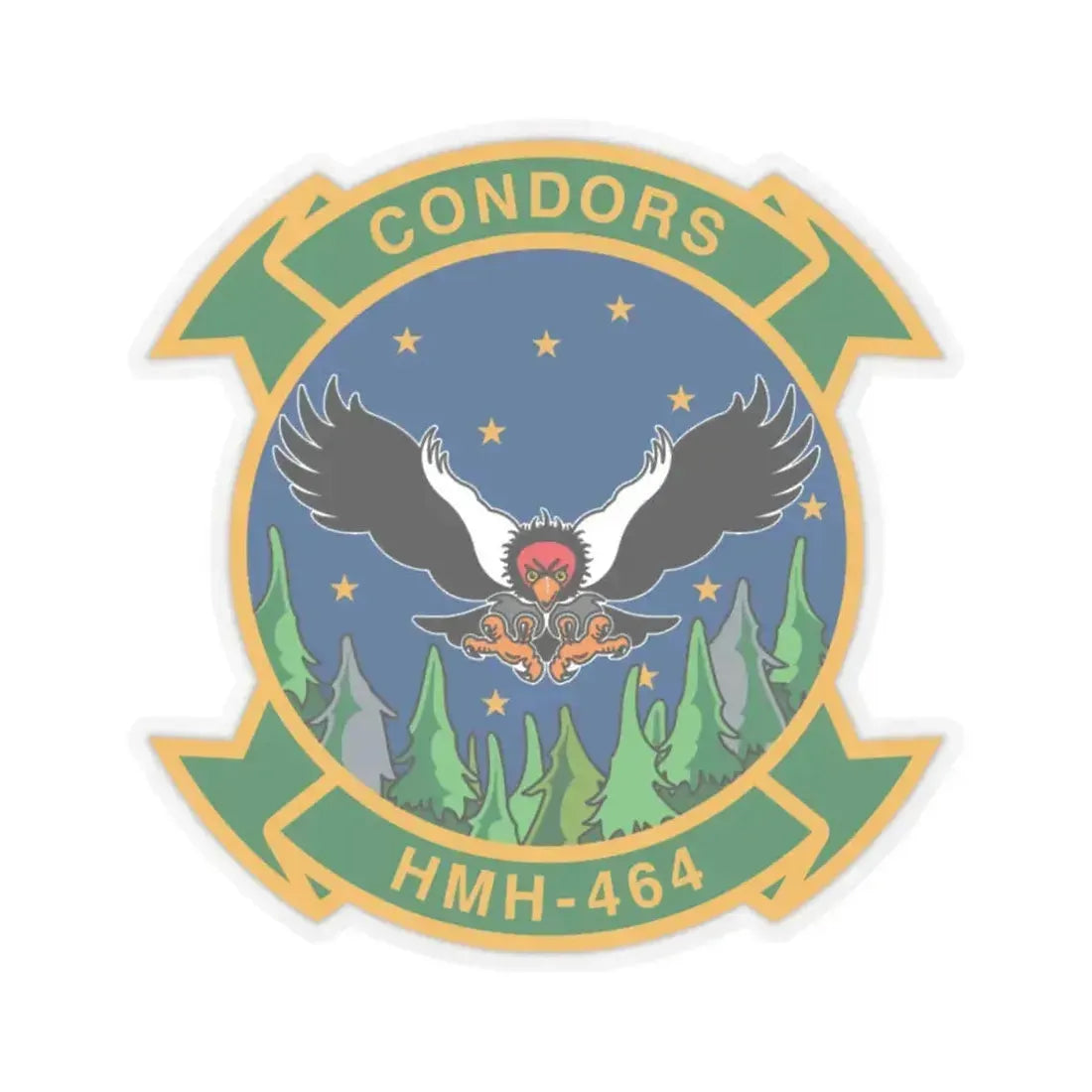 HMH 464 Condors (USMC) STICKER Vinyl Kiss-Cut Decal 4 Inch Transparent - The Sticker Space