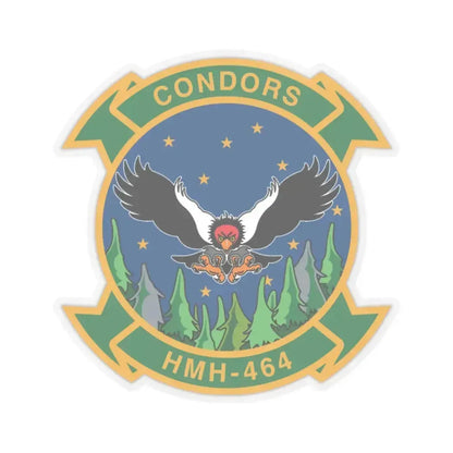 HMH 464 Condors (USMC) STICKER Vinyl Kiss-Cut Decal 4 Inch Transparent - The Sticker Space